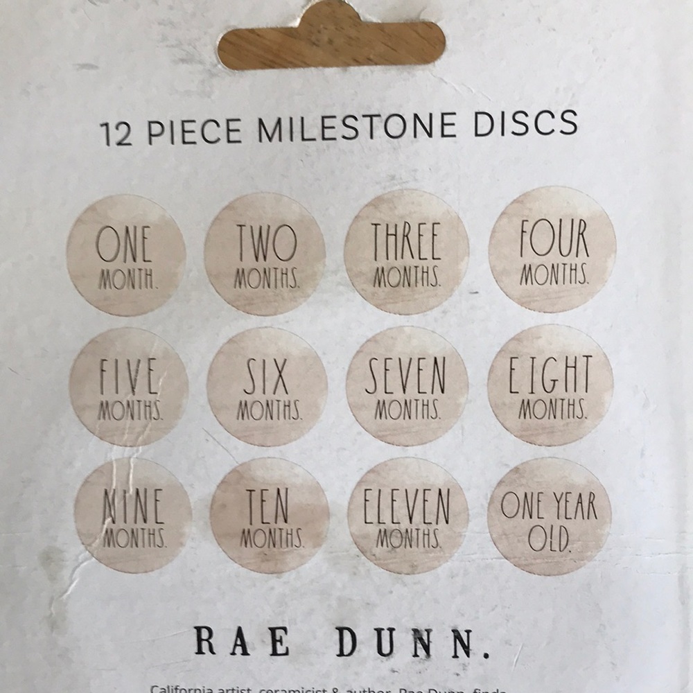 Rae Dunn baby milestone discs